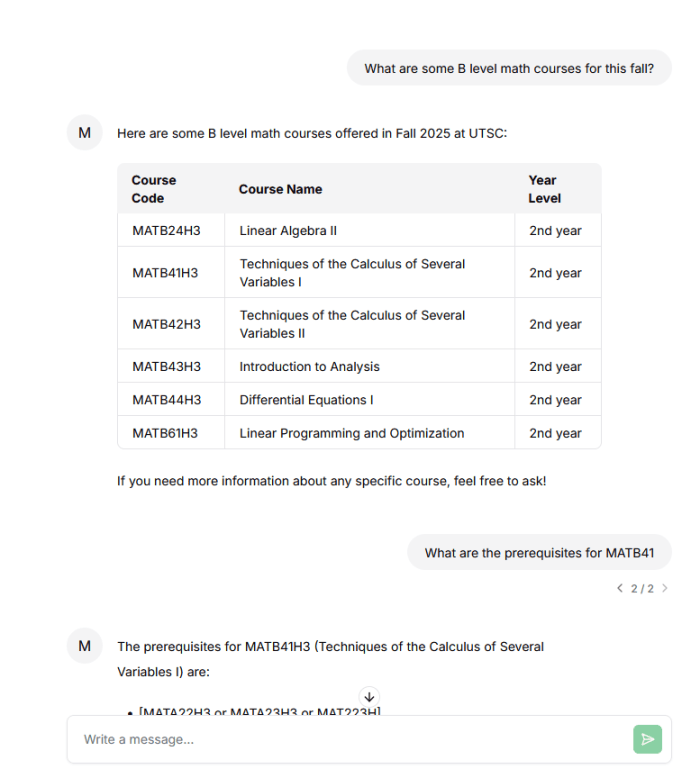 course matrix chat 1